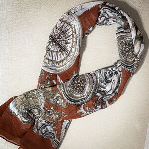 ⚓️Dramatic Giant 56” Vintage Nautical Shawl - Hand Rolled Edges - Heraldic Crest